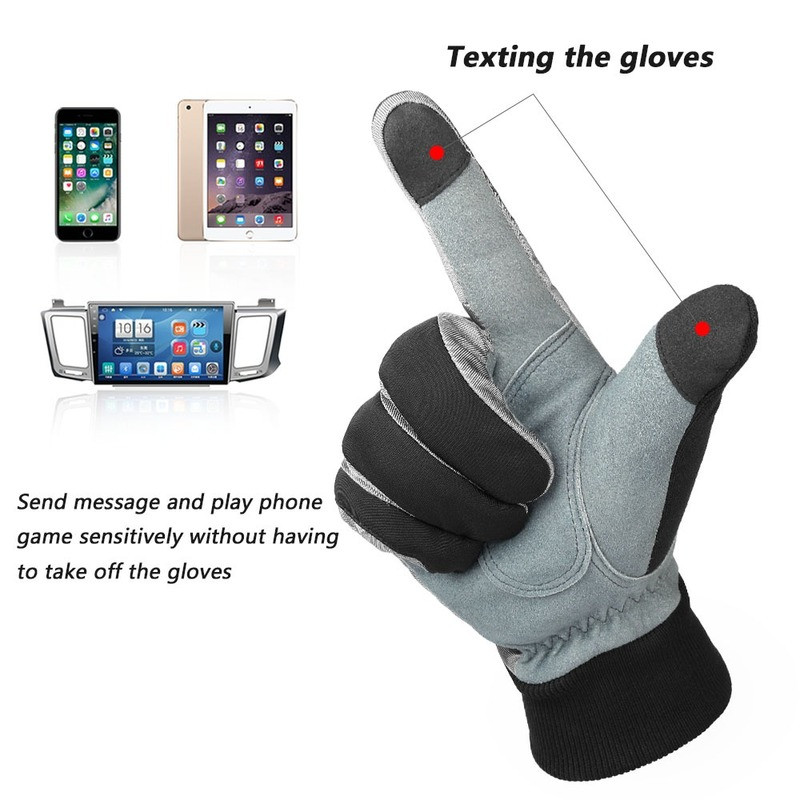 Žiemos šiltos vyriškos pirštinės Darbo vairuotojas Neperpučiamas nuo vėjo TPU Apsauga Apsauga Dėvėti sauga Darbo Vyriška Moteris 8018