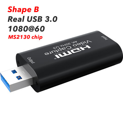 4K 30HZ MS2130 Real USB 3.0 HDMI, συμβατό με κάρτα εγγραφής βίντεο, Κουτί εγγραφής παιχνιδιών 1080p 60fps Ζωντανή ροή για PS4 Ps5 Switch