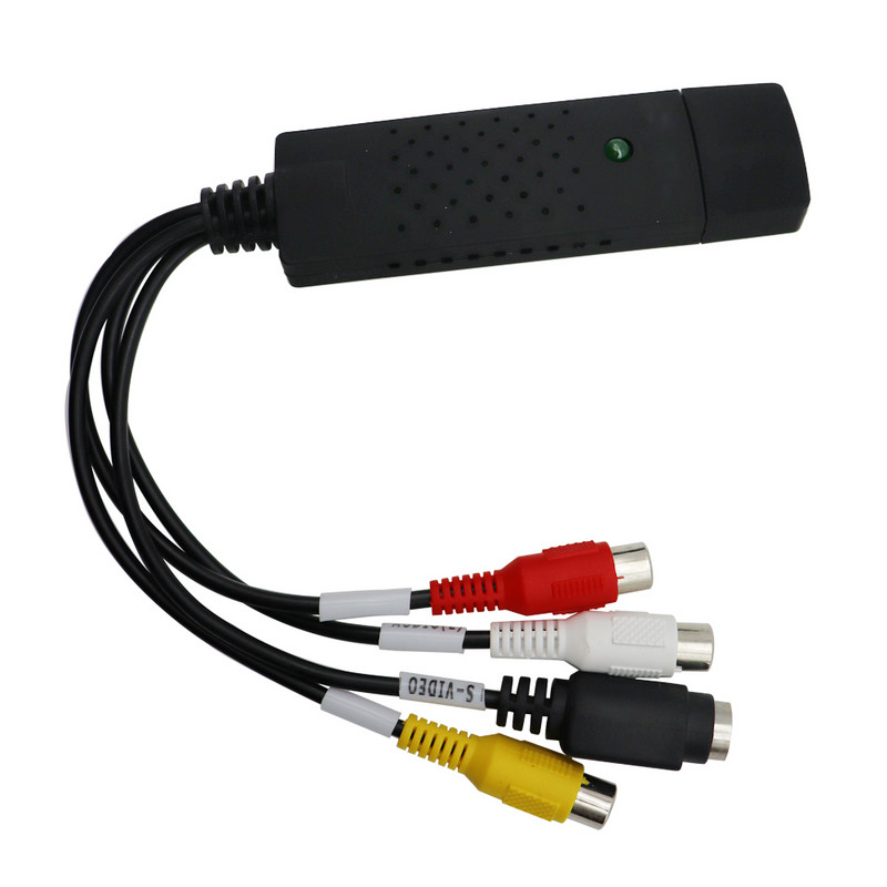 USB2.0 audio video uztveršanas kartes TV uztvērējs VHS uz DVD video tveršanas pārveidotājs priekš Win7/8/XP/Vista ar USB kabeli