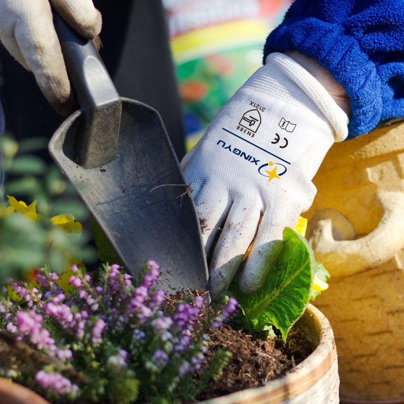 Munkakesztyűk PU biztonsági bevonatú kesztyűk Kezelés Munkakesztyűk Munkavédelmi kesztyűk Építőipari gépész munkakesztyűk nőknek