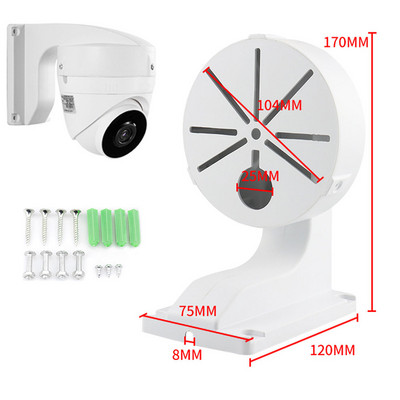 Suport universal pentru emisfera de monitorizare din plastic, impermeabil, pentru camere IP de supraveghere cu dom de interior Suport pentru montare pe perete extern