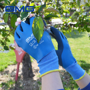 Градински работни ръкавици Латекс пясъчни Водоустойчиви Нехлъзгащи се за риболов Транспорт Механични промишлени предпазни ръкавици за жени