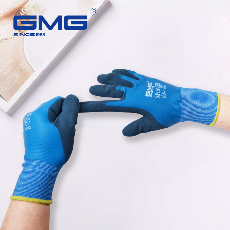 Aiatöökindad Lateks Sandy veekindlad libisemiskindlad kalapüügiks transpordiks Mehaaniline töökindad naistele