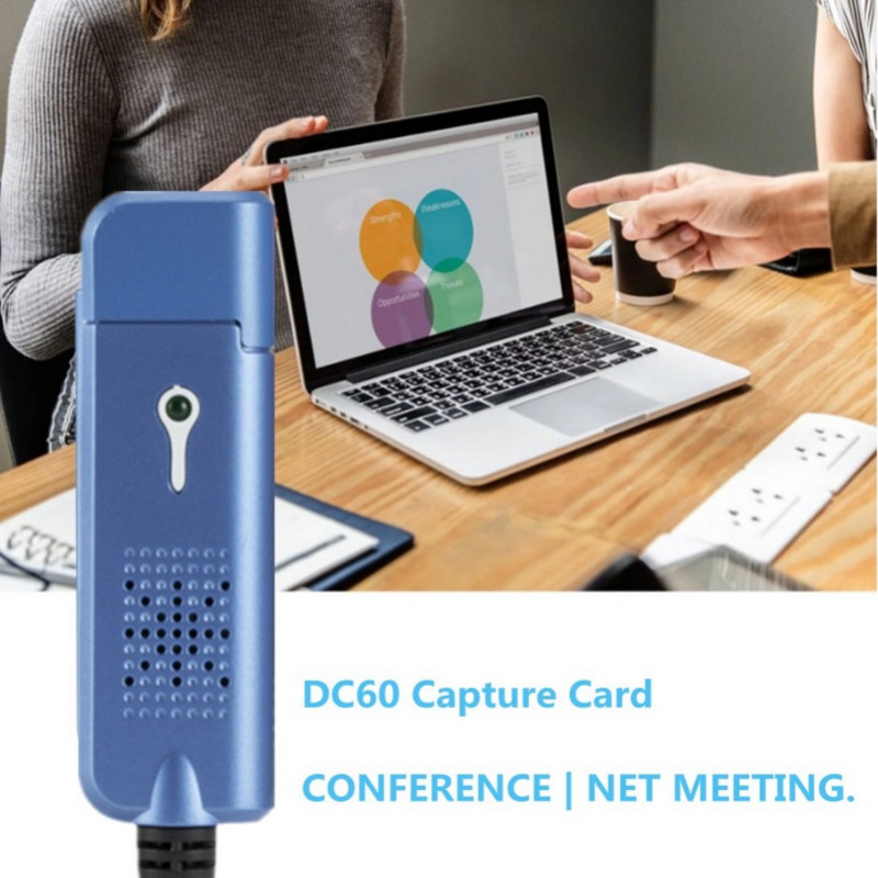 Grwibeou portatīvais VHS DC60 DVD video tveršanas kartes pārveidotājs TV uztvērējs USB 2.0 video audio uztveršanas kartes adapteris datoram Win 7