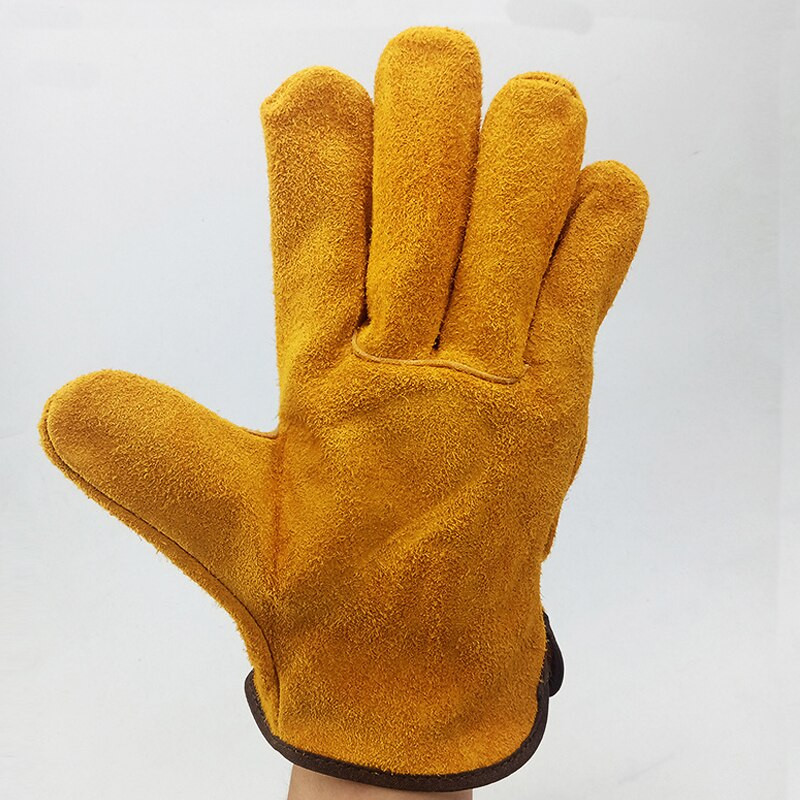 Vyriškos darbo pirštinės Minkšta karvės oda Vairuotojas Medžioklė Vairavimas Ūkis Sodas Suvirinimas Apsauga Apsauga Apsauga Mechaninė pirštinė