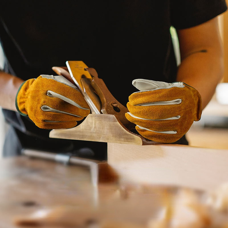1 pár béleletlen marhabőr valódi bőr vezetőkesztyű munkakertészet nagy teherbírású raktári teherautó argon ívhegesztés védő
