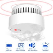 Dūmu trauksmes detektors Augstas jutības ugunsdrošības balss brīdinājuma sensors Dūmu detektora sensors Mājas drošības sistēma Ugunsdzēsēji