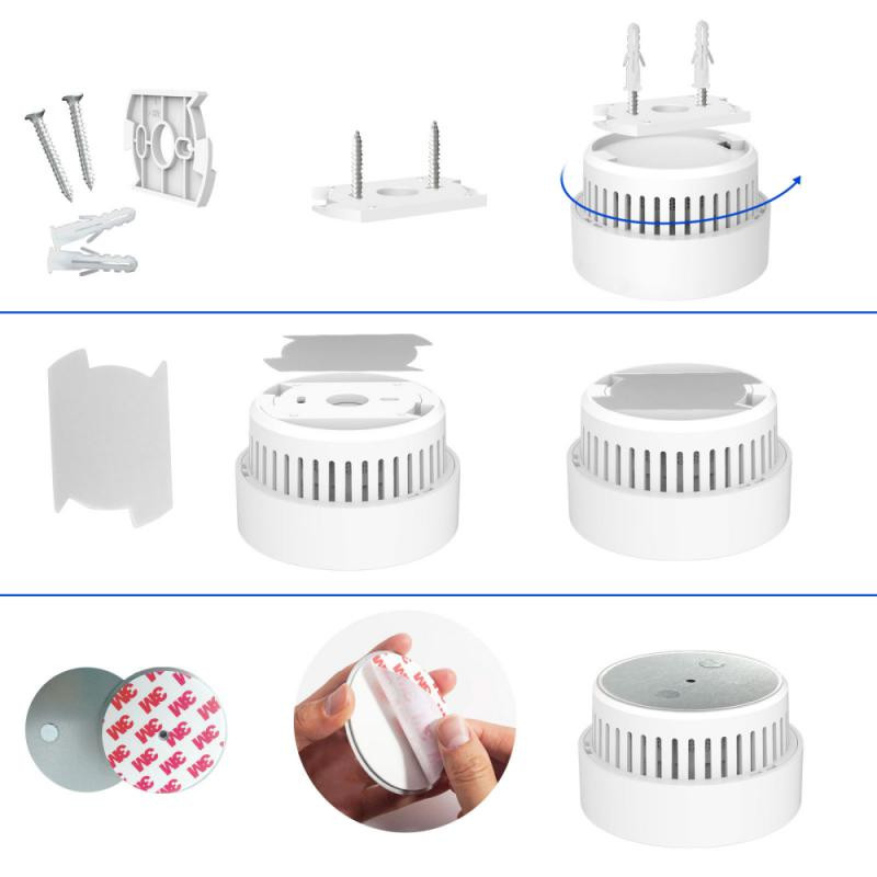 Dūmu trauksmes detektors Augstas jutības ugunsdrošības balss brīdinājuma sensors Dūmu detektora sensors Mājas drošības sistēma Ugunsdzēsēji