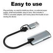 Video uzņemšanas karte 1080p30Hz USB-C HDMI saderīga videospēļu Grabber ierakstīšana PS4/3 videokameras slēdža tiešraides kamerai