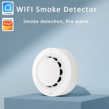 Tuya wifi сензор за дим Tuya аларма за дим wifi детектор за дим пожароизвестителна аларма интелигентен детектор за дим детектор за дим Интелигентен дом