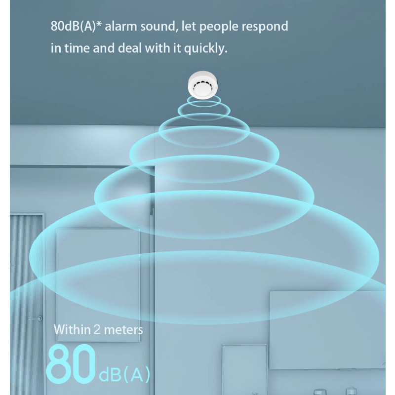 Tuya wifi dūmų jutiklis Tuya dūmų signalizatorius wifi dūmų detektorius gaisro signalizacija išmanusis dūmų detektorius dūmų detektorius Išmanusis namas