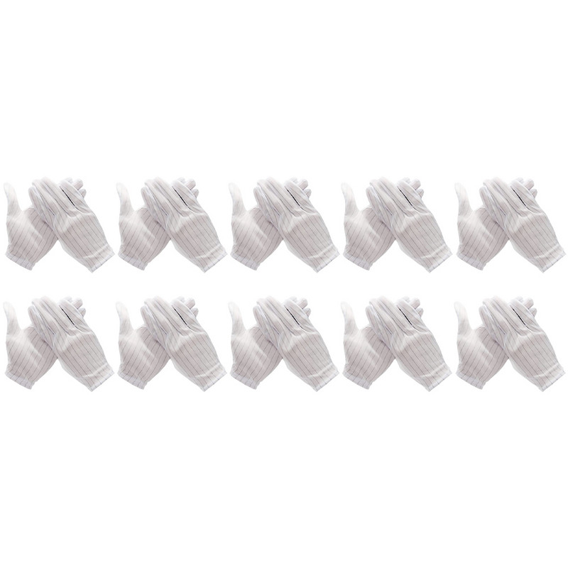 10 pár antisztatikus kesztyű PC épület védő munka számítógép elektronika vezető szál