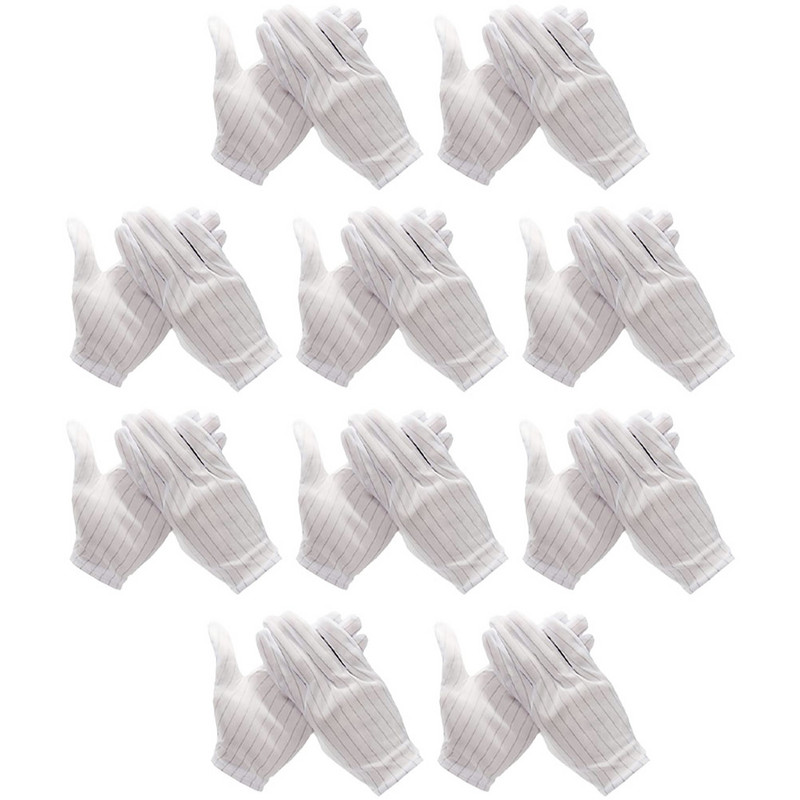 10 pár antisztatikus kesztyű PC épület védő munka számítógép elektronika vezető szál