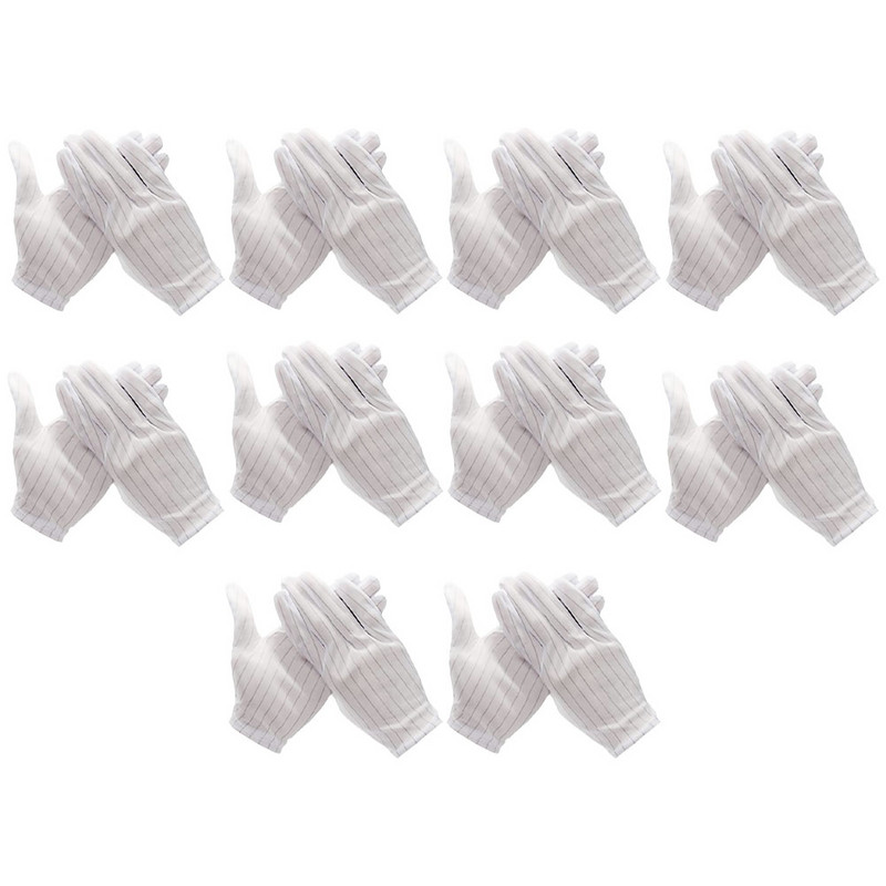 10 pár antisztatikus kesztyű PC épület védő munka számítógép elektronika vezető szál