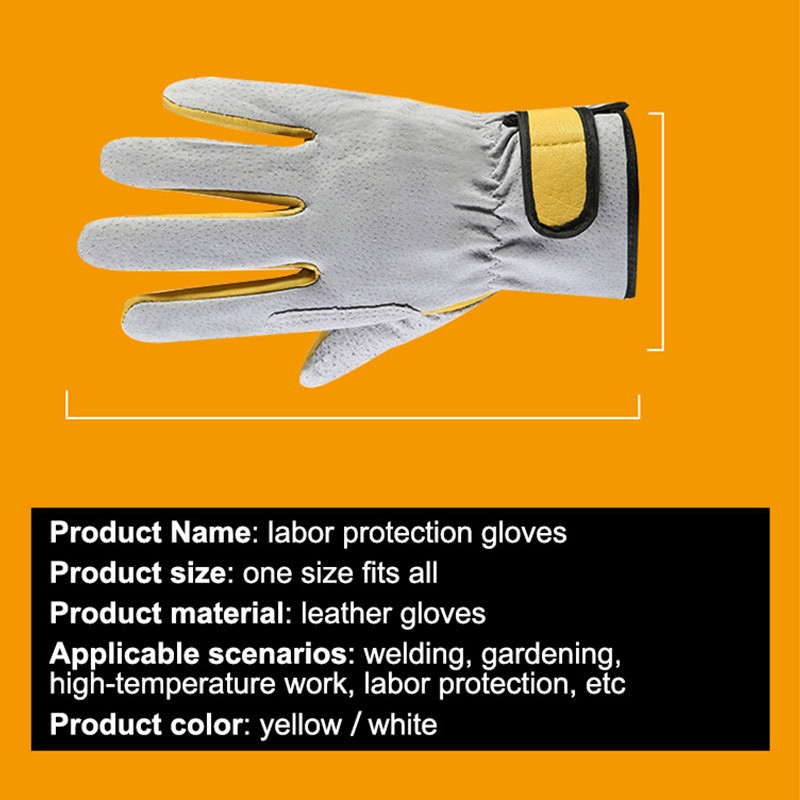 Govs ādas metināšanas darba cimdi autovadītājiem, medībām, braukšanai, nodilumizturīgiem cimdiem Lauku dārzkopība Drošība darbinieku cimdi