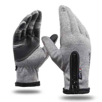 Külmakindlad Unisexi veekindlad talvekindad Jalgrattasõidu kohevad soojad kindad puutetundliku ekraani jaoks külma ilmaga tuulekindlad libisemisvastased