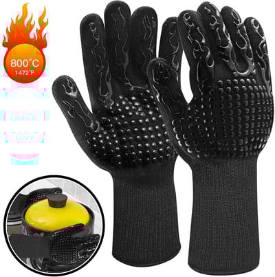 1 buc mănuși pentru grătar cu rezistență la temperatură înaltă mănuși de cuptor ignifugă pentru grătar izolație termică pentru cuptor cu microunde mănuși pentru instrumente pentru grătar