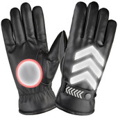 Zimske kožne rukavice Muški stražar Dužnost prometne komande Sigurnosna patrola Podebljani flis Tople kišne reflektirajuće rukavice otporne na vjetar