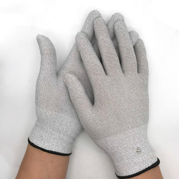 1 ζεύγος γάντια μασάζ ηλεκτροδίων Conductive Electrode massage therapy Gloves Therapy Hand Massager Electrotherapy Μόλυβδος