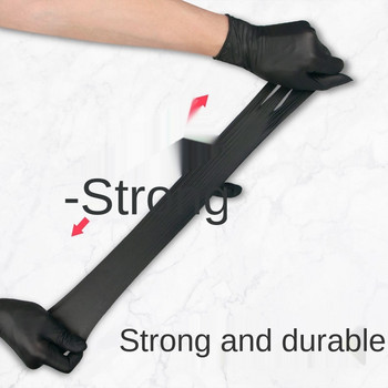 20 PCS Ръкавици за еднократна употреба Удебелен латекс Черен композитен нитрил Защита на труда Защита за почистване