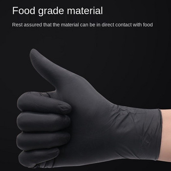 20 τμχ Γάντια μιας χρήσης Παχύ λατέξ μαύρο σύνθετο νιτριλίου Προστασία εργασίας Καθαρισμός προστασίας