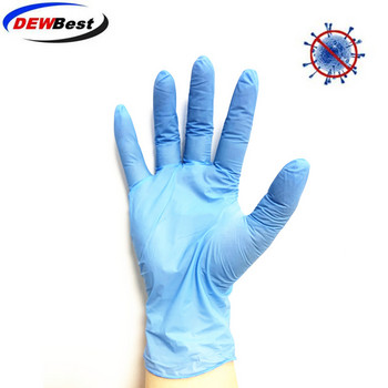 горещи промишлени немедицински нитрилни ръкавици за еднократна употреба, сини тежки работни прегледи с пълно покритие