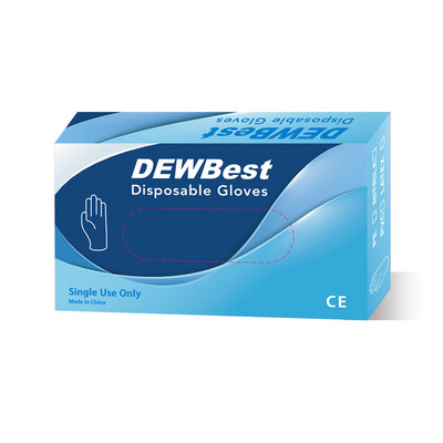 Hot výpredaj plne potiahnutých jednorazových modrých nitrilových rukavíc na ťažké pracovné vyšetrenia, priemyselných nelekárskych