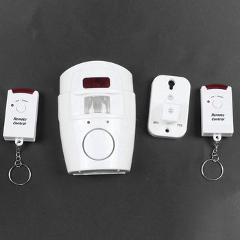 Σύστημα συναγερμού ασφαλείας 2X Ασύρματο ανιχνευτή +4X Τηλεχειριστήρια Pir Infrared Motion Sensor Wireless Alarm Monitor