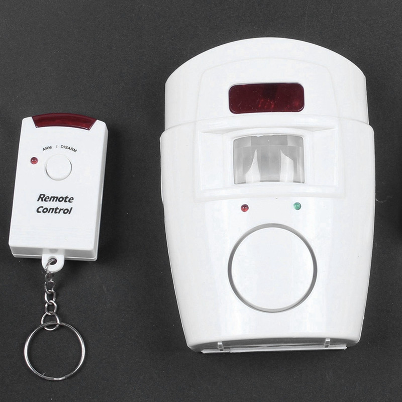2x mājas drošības signalizācijas sistēma bezvadu detektors + 4x tālvadības pultis Pir infrasarkanais kustības sensors bezvadu trauksmes monitors