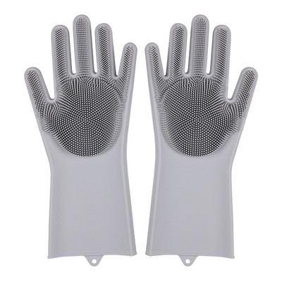 Rukavice za čišćenje za pranje posuđa Silikonska gumena spužvasta rukavica Ribalica za kućanstvo Kuhinja Čisti alati Kuhinja