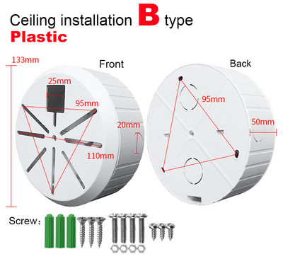 Universal Stand Dome Dome Βάση στήριξης ABS Ασφάλεια εσωτερικού χώρου Σταθερή βάση τοίχου CCTV Αξεσουάρ για κάμερα IP Dome