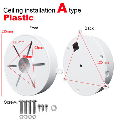 Universal Stand Dome Dome Βάση στήριξης ABS Ασφάλεια εσωτερικού χώρου Σταθερή βάση τοίχου CCTV Αξεσουάρ για κάμερα IP Dome