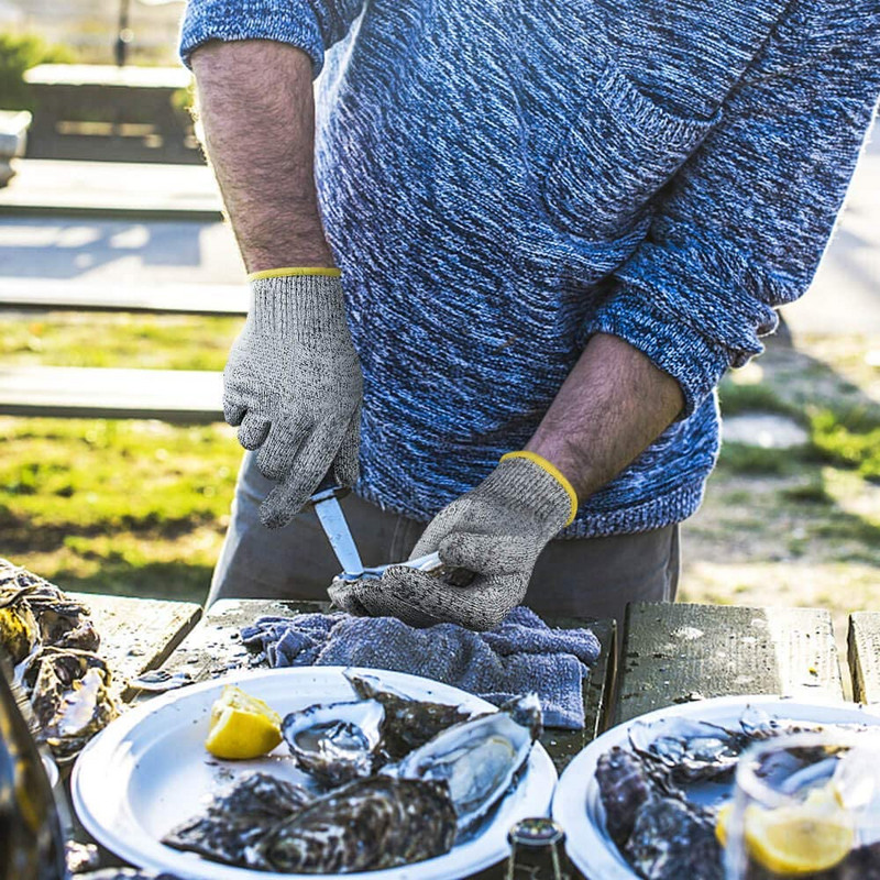 OZERO Нови работни ръкавици HDPE+Nitrile Men Welding Work Safety Protective Garden Kavlar Resistant Wear-resistant Gloves 7007