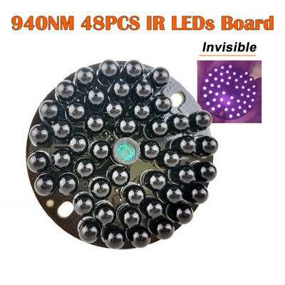 Invisible Illuminator 940NM 48pcs IR LEDs Invisible At Night No Exposure Infrared Light Board for IR Illuminator CCTV αξεσουάρ