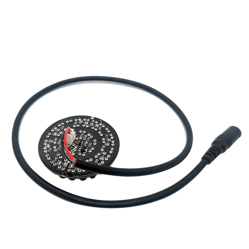 Nematomas 940 NM infraraudonųjų spindulių apšvietimas be raudonos šviesos naktį 48 LED IR lemputės PCB plokštė su maitinimo kabeliu 940 NM CCTV kamerai