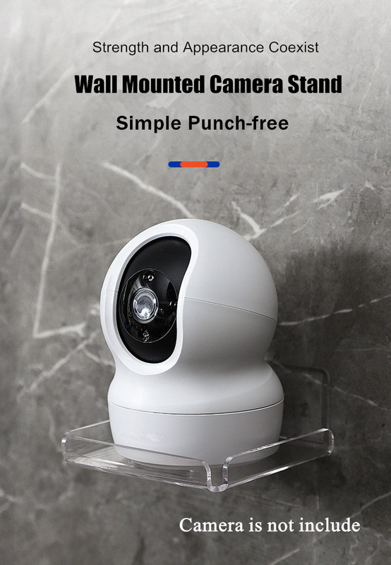 Lyukasztásmentes megfigyelő CCTV kameratartó falra szerelhető állvány projektor konzol öntapadó otthoni kamera polc megfigyelő állvány