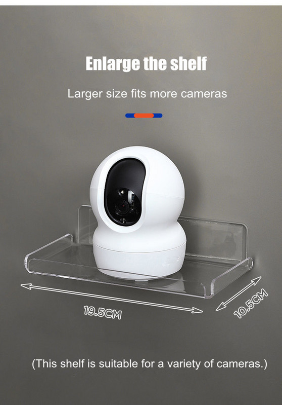 Lyukasztásmentes megfigyelő CCTV kameratartó falra szerelhető állvány projektor konzol öntapadó otthoni kamera polc megfigyelő állvány