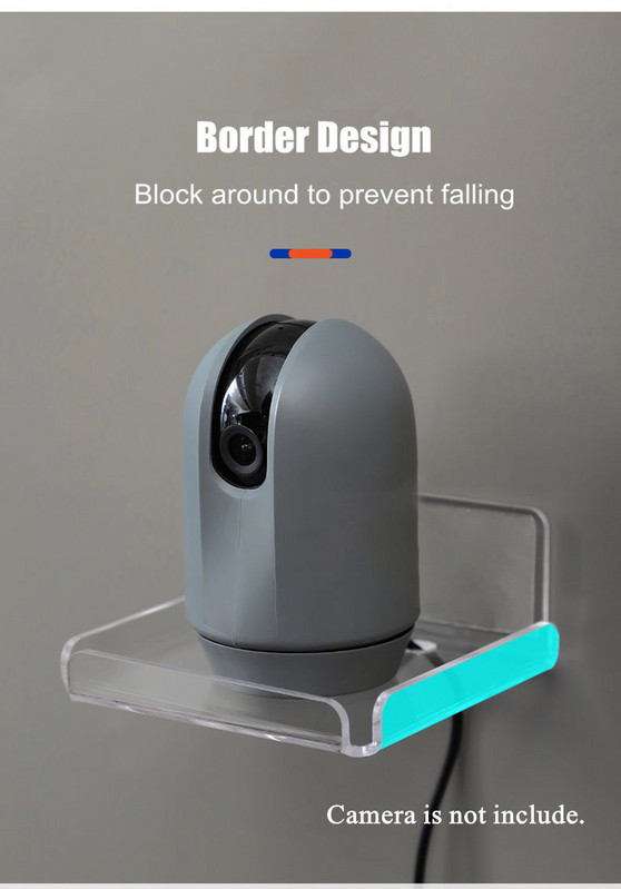 Lyukasztásmentes megfigyelő CCTV kameratartó falra szerelhető állvány projektor konzol öntapadó otthoni kamera polc megfigyelő állvány