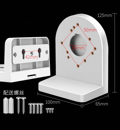Pie sienas stiprināms puslodes gliemeņu novērošanas plastmasas kronšteins 4 collu 3,5 collu videonovērošanas kameras drošības monitora zondei
