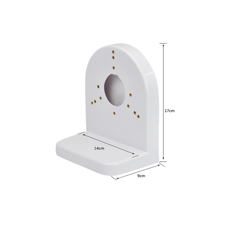 Pie sienas stiprināms puslodes gliemeņu novērošanas plastmasas kronšteins 4 collu 3,5 collu videonovērošanas kameras drošības monitora zondei