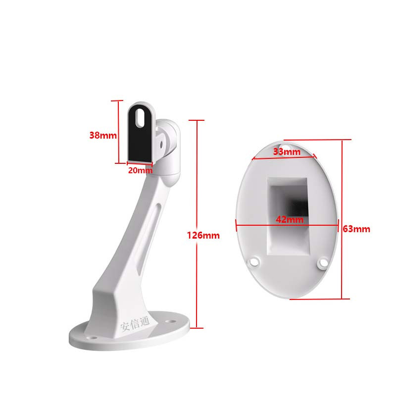 S-veida monitora kronšteins 360 grādu rotācija, regulējama universāla videokameras balsts Paceļams sienas stiprinājums S-veida atbalsts
