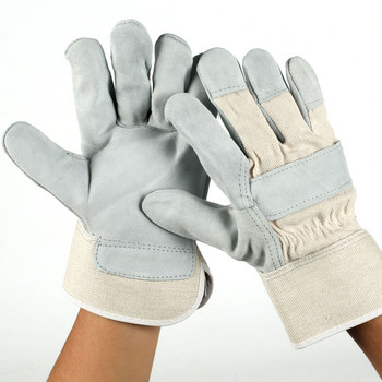 Нови мъжки работни шофьорски ръкавици Телешка кожа Защитно облекло Предпазни работни заваръчни топли ръкавици за мъже