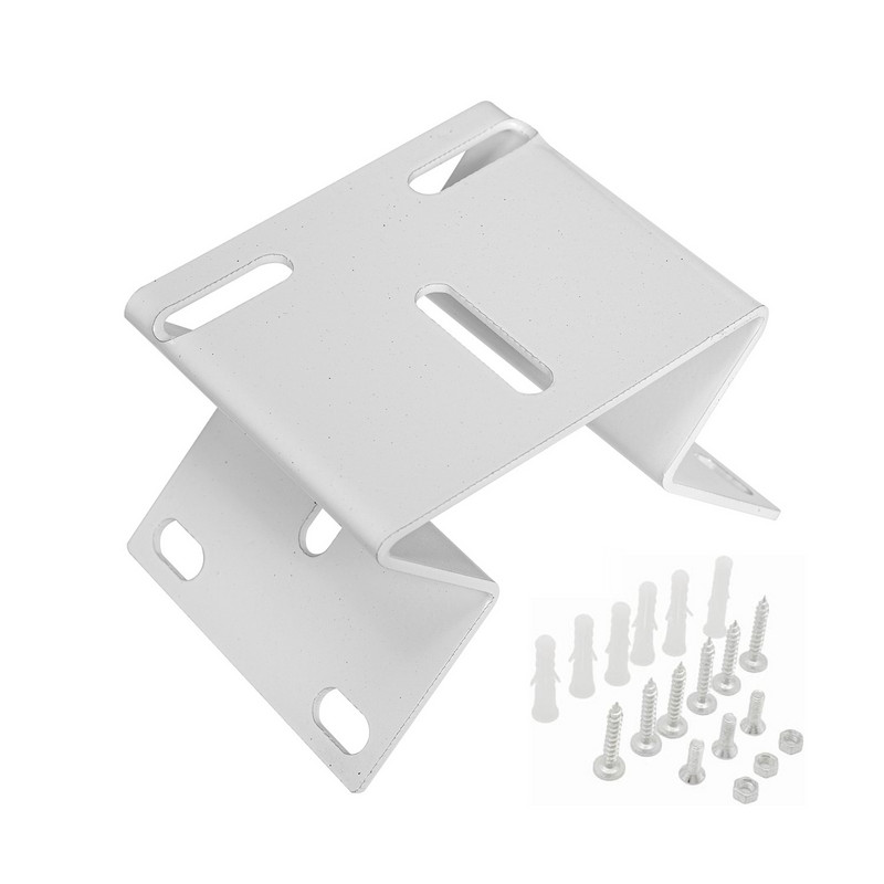 Черно/бяла 90-градусова охранителна стойка за камера за видеонаблюдение Скоба за стенен ъглов монтаж Външна неръждаема стойка за камера