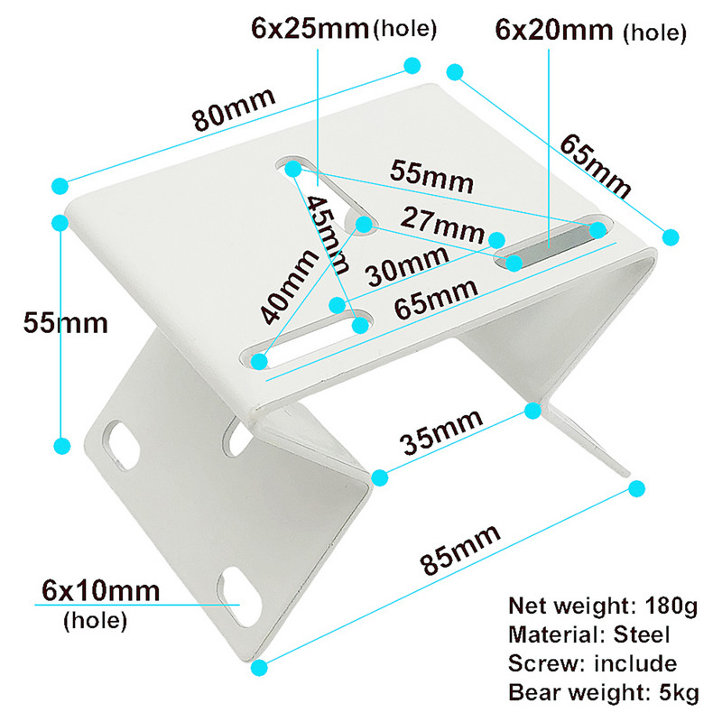 Черно/бяла 90-градусова охранителна стойка за камера за видеонаблюдение Скоба за стенен ъглов монтаж Външна неръждаема стойка за камера