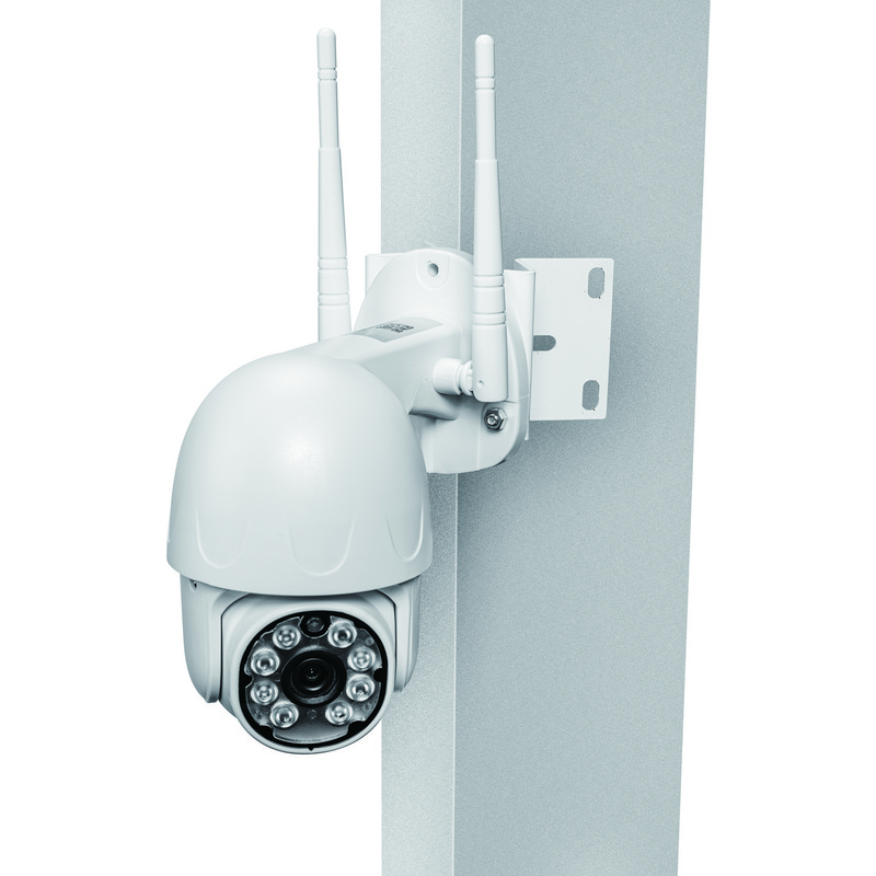 Черно/бяла 90-градусова охранителна стойка за камера за видеонаблюдение Скоба за стенен ъглов монтаж Външна неръждаема стойка за камера