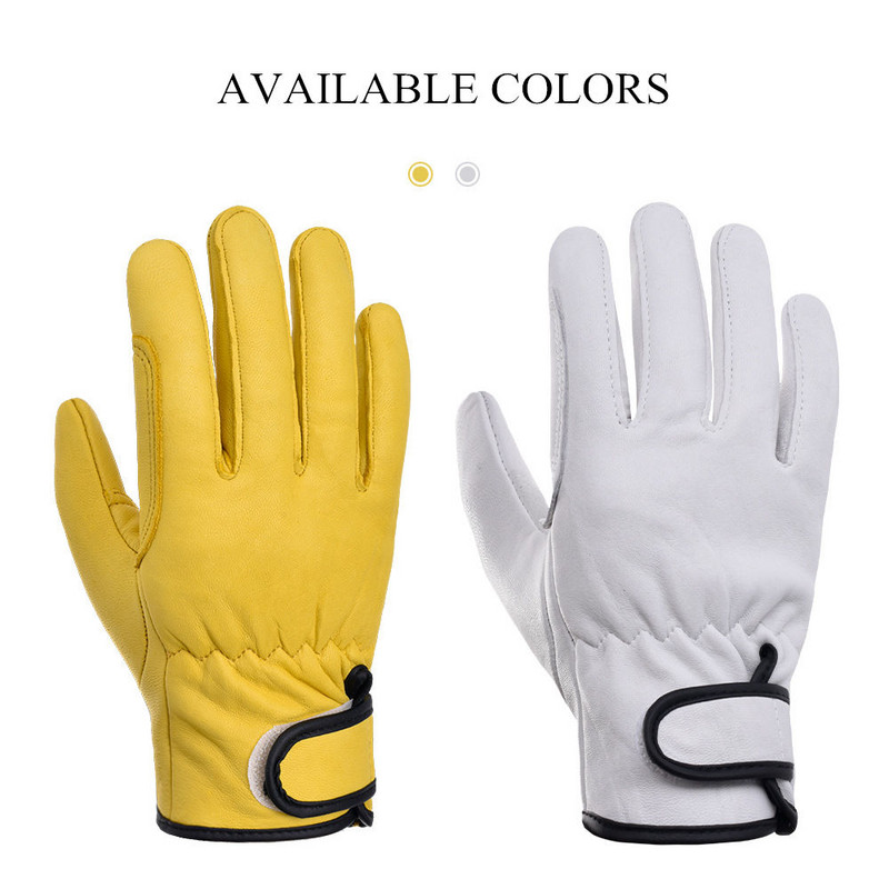 Nahkkindad Meeste töö Lambanahk Aiandus Ohutus Kaitsevahendid Juhikindad Voodriga Naistele