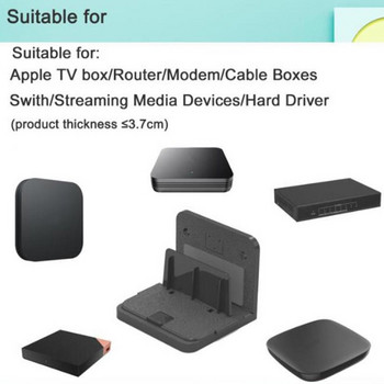 Универсален държач за скоба за стенен монтаж за TV Box Регулируем държач за Set-top Box Storage за стенен монтаж TV Box Рафт за рутер