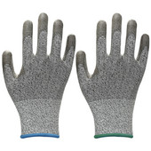 1 pāris mājas pretgriešanas pārtikas kvalitātes cimdi ar pretslīdes silikonu no PE un neilona izgatavoti drošības cimdi virtuves dārzkopībai koka griešanai