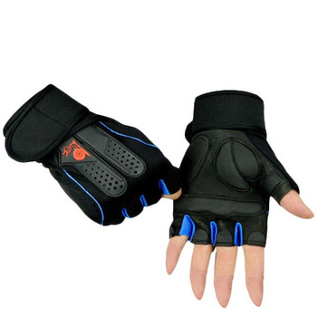 Мъжки спортни фитнес ръкавици с половин пръст Дишащи ръкавици за вдигане на тежести Фитнес велосипедни ръкавици Нехлъзгащи се ръкавици за фитнес зала Размер M/L/XL