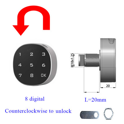 Beraktė jutiklinė klaviatūra Slaptažodžių spintelės stalčių užraktas Skaitmeninė elektrinė spintelė